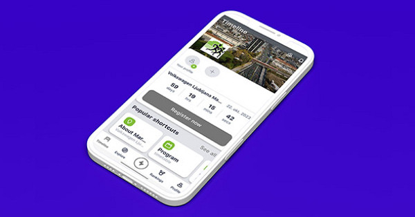 Take advantage of the VW mobile app of the Ljubljana Marathon