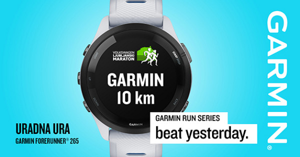 Garmin Forerunner 265 official watch of the Volkswagen Ljubljana Marathon