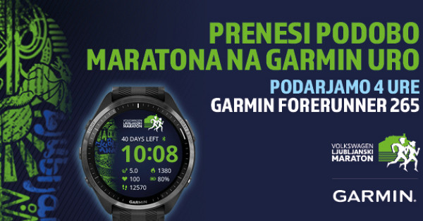 Prenesi podobo #LJMARATON na svojo Garmin uro