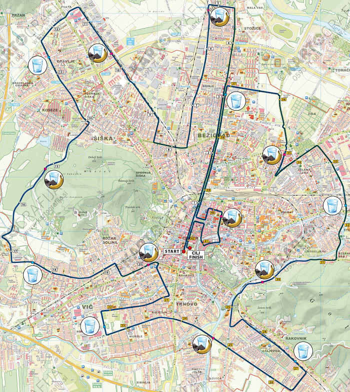 Okrepčevalnice in vodne postaje