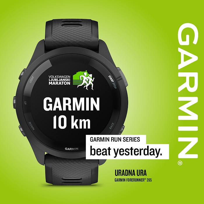 Garmin Forerunner 265 official watch of the Volkswagen Ljubljana Marathon